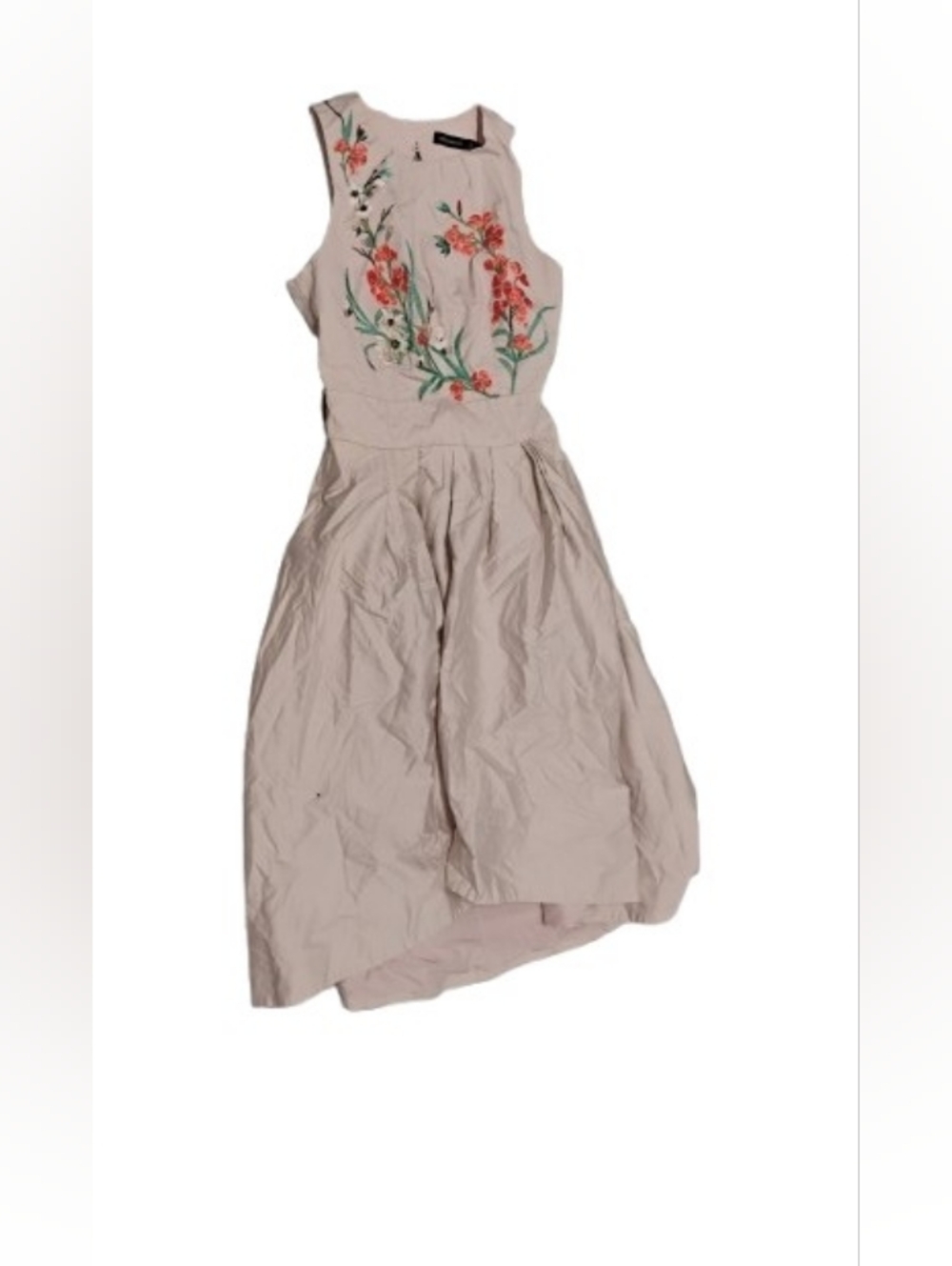 Karen Millen Embroidered Sleeveless Fit And Flare Dress Sz 4 US